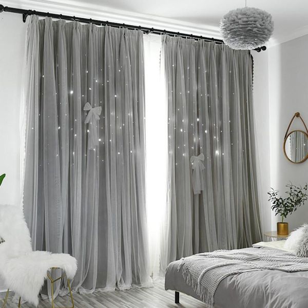 bedroom living room blackout curtain korean style double-layer sets solid lace hollow star curtain princess mesh yarn
bedroom living room blackout curtain korean style double-layer sets solid lace hollow star curtain princess mesh yarn