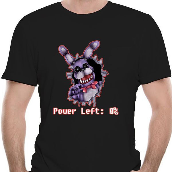 men tshirt five nights at freddy bonnie power left 0% t shirt women t-shirt tees 0806e sport hooded sweatshirt hoodie