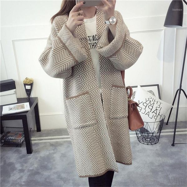 women's sweaters wholesale- 2021 arrival autumn overwear loose long section knit cardigan sweater womensweater coat lady d9101, White;black
women's sweaters wholesale- 2021 arrival autumn overwear loose long section knit cardigan sweater womensweater coat lady d9101, White;black