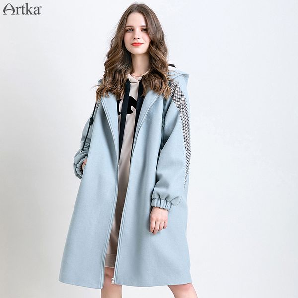 artka 2019 зима нового вскользь шотландка срощенного капюшон шерстяное пальто длинной разминка для женщин outwear wa15291dx1020, Black
artka 2019 зима нового вскользь шотландка срощенного капюшон шерстяное пальто длинной разминка для женщин outwear wa15291dx1020, Black