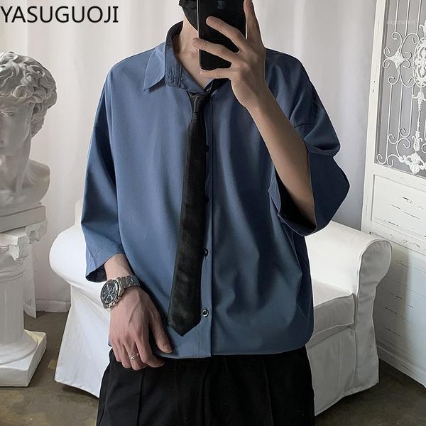 yasuguoji new summer dress shirt men fashion social men shirt solid color business casual man loose half sleeved1, White;black
yasuguoji new summer dress shirt men fashion social men shirt solid color business casual man loose half sleeved1, White;black