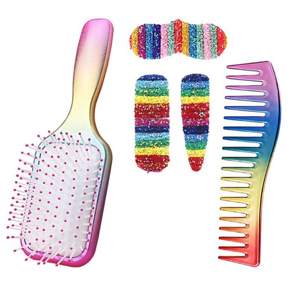 hair brushes 1 set of 5pcs hairdressing comb bang clip kit air bag scalp, Silver
hair brushes 1 set of 5pcs hairdressing comb bang clip kit air bag scalp, Silver