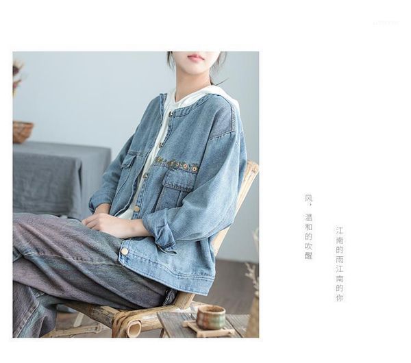 2020 korean women autumn embroidery patchwork denim jacket retro mori girl loose cowboy denim blue jacket coat outerwear coats1, Black;brown
2020 korean women autumn embroidery patchwork denim jacket retro mori girl loose cowboy denim blue jacket coat outerwear coats1, Black;brown