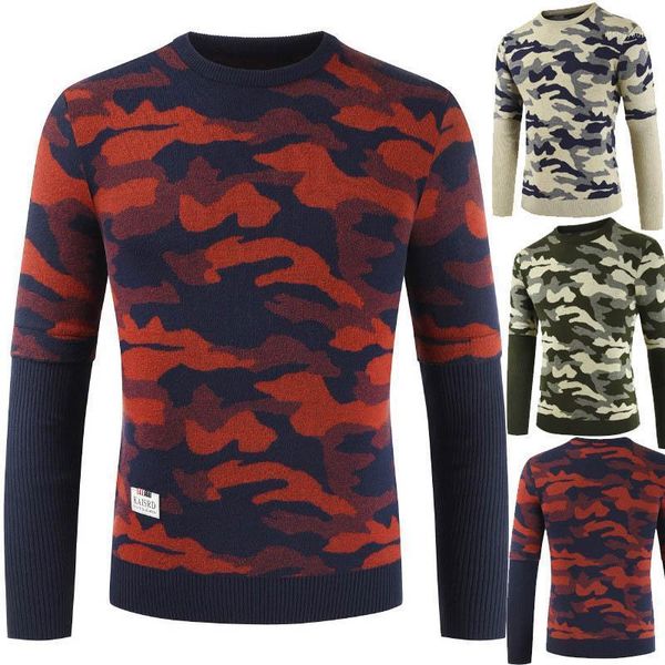 2020 new autumn winter men's sweaters casual camouflage sweater men's slim fit knitted pullovers mens clothes plus size y1, White;black 
2020 new autumn winter men's sweaters casual camouflage sweater men's slim fit knitted pullovers mens clothes plus size y1, White;black