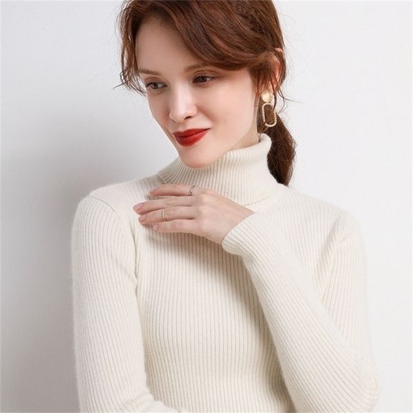 heliar 2021 spring women turtleneck sweater long sleeve casual knitted pullovers thick jumpers underwear sweaters for women 201221, White;black
heliar 2021 spring women turtleneck sweater long sleeve casual knitted pullovers thick jumpers underwear sweaters for women 201221, White;black