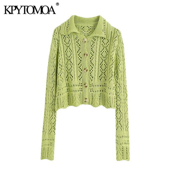 kpytomoa women 2020 fashion hollow out cropped knitted cardigan sweater vintage long sleeve button-up female outerwear chic c1030, Black
kpytomoa women 2020 fashion hollow out cropped knitted cardigan sweater vintage long sleeve button-up female outerwear chic c1030, Black