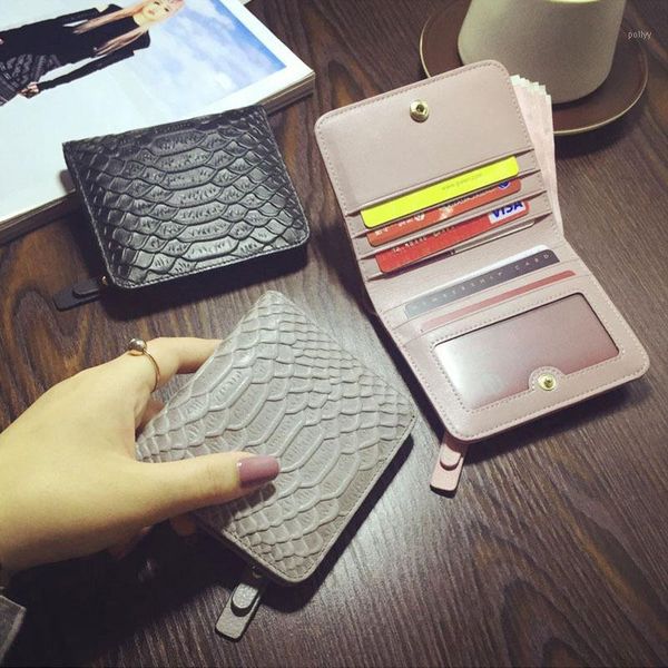 small wallet genuine leather fashion womens wallets short hasp slim purse coin bag alligator money bag1, Red;black