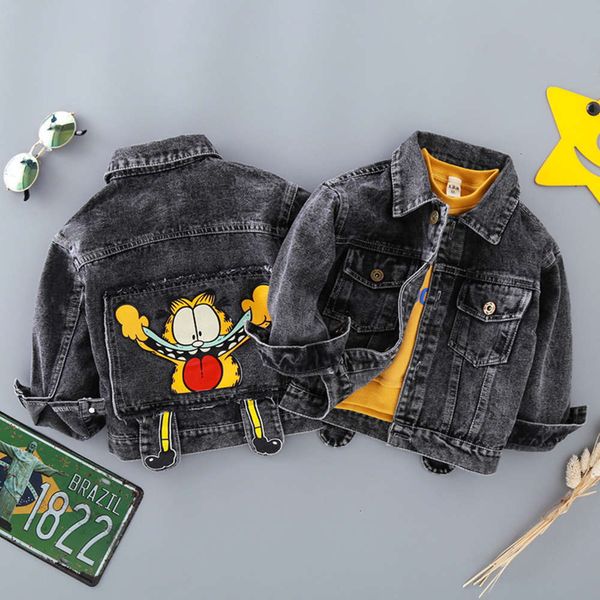 2020 spring and autumn wear new children's cute denim et boys' cartoon casual cardigan top, Black
2020 spring and autumn wear new children's cute denim et boys' cartoon casual cardigan top, Black