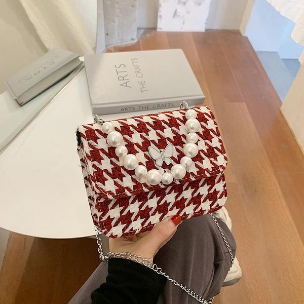 autumn chain bag women 2020 new fashion shoulder bag vintage houndstooth pattern pearl chain small pack b569
autumn chain bag women 2020 new fashion shoulder bag vintage houndstooth pattern pearl chain small pack b569