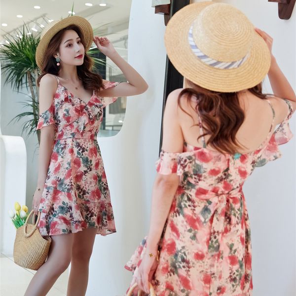 2019 корейского стиля элегантного dresssling платье шифон приморского отдых французский элегантный цветочный подвязка v-образный вырез волан, Black;gray
2019 корейского стиля элегантного dresssling платье шифон приморского отдых французский элегантный цветочный подвязка v-образный вырез волан, Black;gray