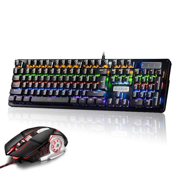 real machine gaming keyboard retro machinery wired keyboard chicken black shaft shining and mouse set
real machine gaming keyboard retro machinery wired keyboard chicken black shaft shining and mouse set