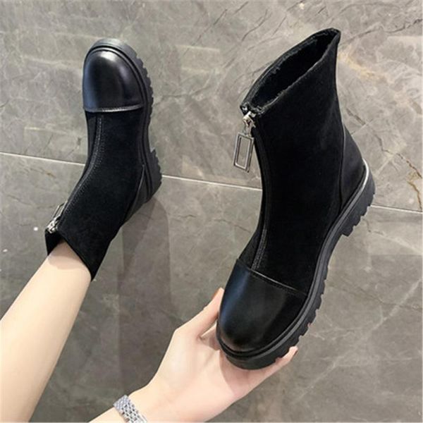 autumn women ankle boots platform flat front zip ladies botas black pu leather shoes for female breathable comfortable sneakers
autumn women ankle boots platform flat front zip ladies botas black pu leather shoes for female breathable comfortable sneakers