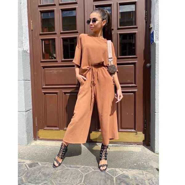 2020 new loose wide leg pants wide leg pants casual fashion short sleeve suit pw88r, Gray
2020 new loose wide leg pants wide leg pants casual fashion short sleeve suit pw88r, Gray