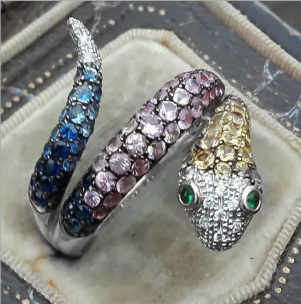 selling ornament fashion colorful inlaid zircon simulated snakes ring factory direct sales womens ring wholesale, Silver
selling ornament fashion colorful inlaid zircon simulated snakes ring factory direct sales womens ring wholesale, Silver