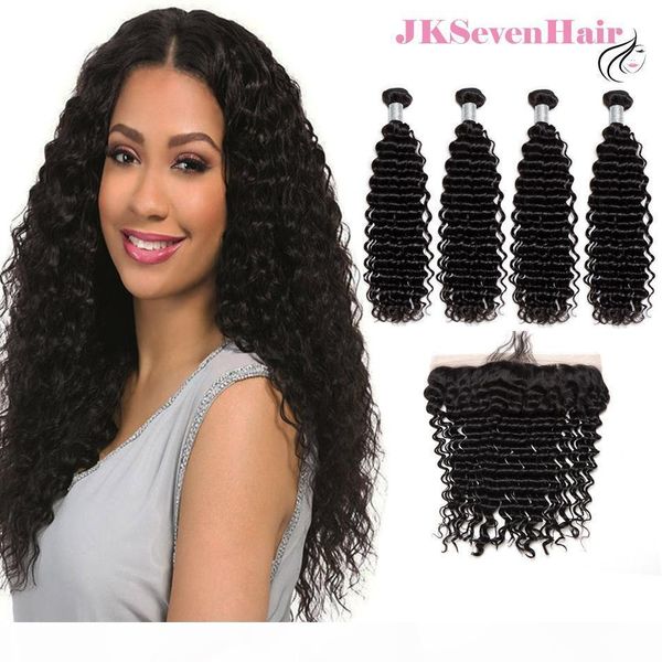 12a grade virgin brazilian deep wave hair bundles 4pcs with 13x4inch lace frontal malaysian peruvian indian hair wefts with frontal, Black
12a grade virgin brazilian deep wave hair bundles 4pcs with 13x4inch lace frontal malaysian peruvian indian hair wefts with frontal, Black