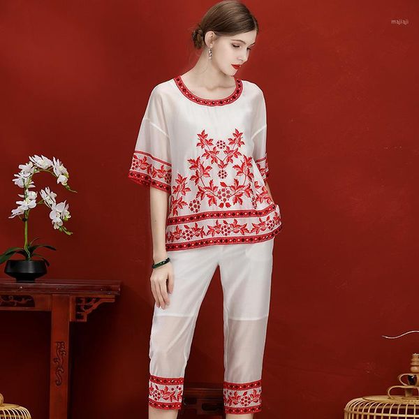 two piece dress clothing sets suits women vintage embroidery blouse+calf length pants & capris set female 2xl 3xl 4xl1, White
two piece dress clothing sets suits women vintage embroidery blouse+calf length pants & capris set female 2xl 3xl 4xl1, White