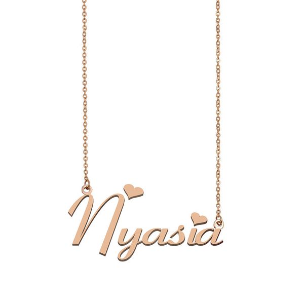 nyasia name necklace custom nameplate pendant for women girls birthday gift kids friends jewelry 18k gold plated stainless steel, Silver
nyasia name necklace custom nameplate pendant for women girls birthday gift kids friends jewelry 18k gold plated stainless steel, Silver