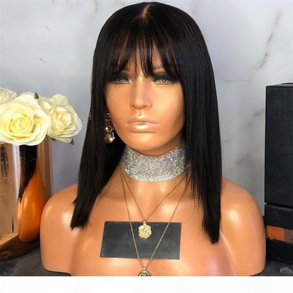 pre plucked human hair wig full bangs silky straight brazilian virgin lace front wig with baby hair full lace wigs for black women, Black;brown
pre plucked human hair wig full bangs silky straight brazilian virgin lace front wig with baby hair full lace wigs for black women, Black;brown