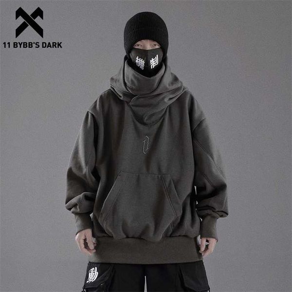 11 bybb's dark ninja double neckline cotton pullover techwear harajuku men hoodie hip hop streetwear hoodies sweatshirts 220114, Black
11 bybb's dark ninja double neckline cotton pullover techwear harajuku men hoodie hip hop streetwear hoodies sweatshirts 220114, Black