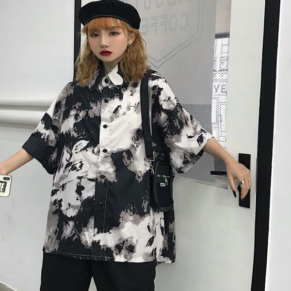 плюс размер tie dye graffiti печать сыпучие блуза женщины человек лето с коротким рукавом повседневная рубашка top harajuku streetwear punk, White 
плюс размер tie dye graffiti печать сыпучие блуза женщины человек лето с коротким рукавом повседневная рубашка top harajuku streetwear punk, White