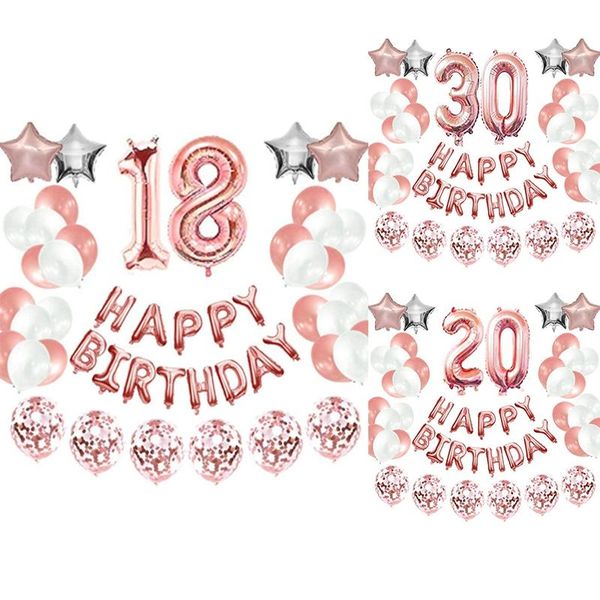 party decoration happy birthday decorations kit - balloon banner, number mylar foil, rose gold
party decoration happy birthday decorations kit - balloon banner, number mylar foil, rose gold