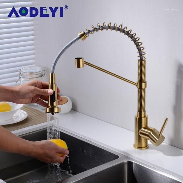 kitchen faucets aodeyi double mode brass spring faucet sink mixer tap swivel spout and cold water torneira brushed gold 13-036g1
kitchen faucets aodeyi double mode brass spring faucet sink mixer tap swivel spout and cold water torneira brushed gold 13-036g1