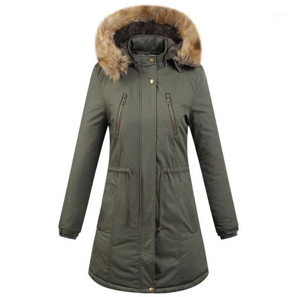 fall winter 2020 casual women's cotton coat detachable plus fur collar hooded overcoat invierno with belt cotton cothing z8091, Black
fall winter 2020 casual women's cotton coat detachable plus fur collar hooded overcoat invierno with belt cotton cothing z8091, Black