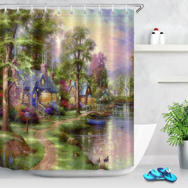 natural scenery farmhouse retro shower curtain beautiful spring forest house rustic fabric bath curtain for bathroom decor1
natural scenery farmhouse retro shower curtain beautiful spring forest house rustic fabric bath curtain for bathroom decor1
