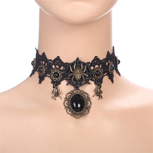1 pc halloween women choker necklace lace collar choker spider shape vintage gothic pendant necklace black #0917 dropship, Golden;silver
1 pc halloween women choker necklace lace collar choker spider shape vintage gothic pendant necklace black #0917 dropship, Golden;silver