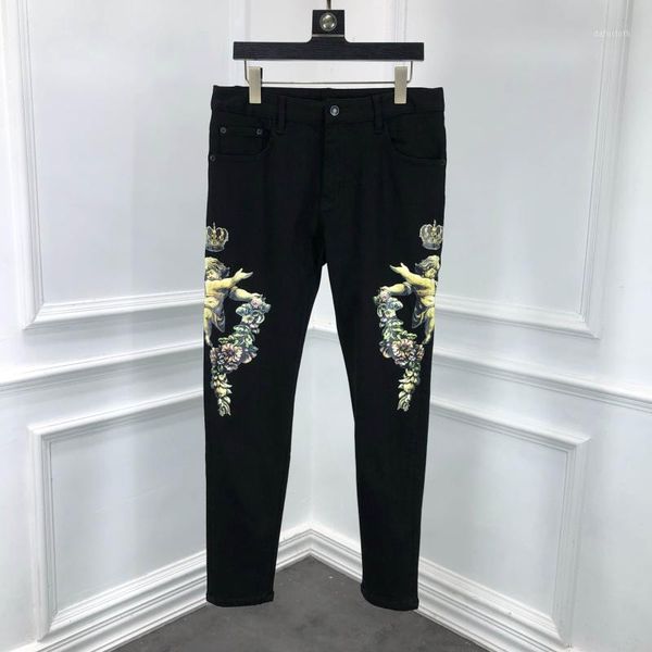 z1292 fashion men's jeans 2020 runway luxury european design party style men's clothing1, Blue
z1292 fashion men's jeans 2020 runway luxury european design party style men's clothing1, Blue