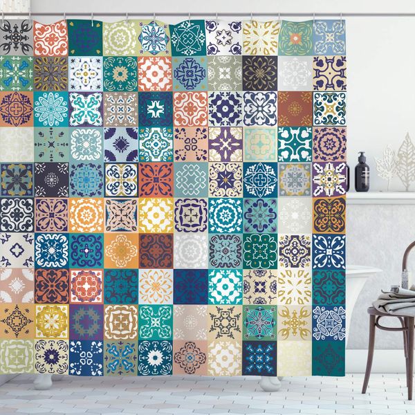 moroccan shower curtain patchwork pattern with different colorful original tunisian bathroom curtains decor set with hooks
moroccan shower curtain patchwork pattern with different colorful original tunisian bathroom curtains decor set with hooks