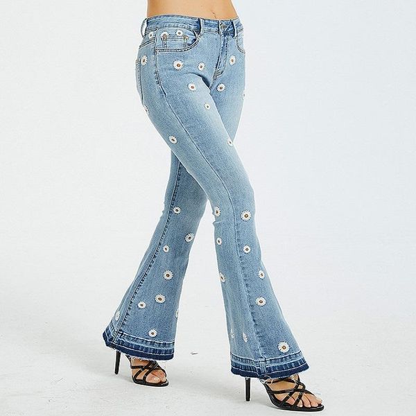 embroidery jeans high waist slim bellbottoms pant women big flare pants elegant lady wide leg denim long trousers f8081, Blue
embroidery jeans high waist slim bellbottoms pant women big flare pants elegant lady wide leg denim long trousers f8081, Blue