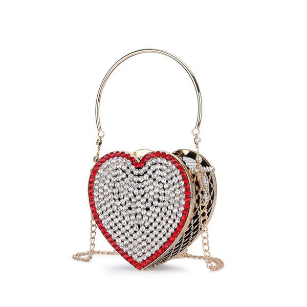 luxury diamond heart shape evening clutch bag for women new hollow out metal cage ladies rhinestone chain purses and handbags
luxury diamond heart shape evening clutch bag for women new hollow out metal cage ladies rhinestone chain purses and handbags