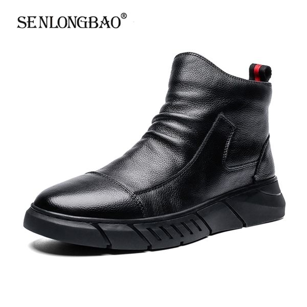 brand new autumn winter high help men soft leather casual shoes warm plush snow fashion ankle working boots y200915, Black;brown
brand new autumn winter high help men soft leather casual shoes warm plush snow fashion ankle working boots y200915, Black;brown