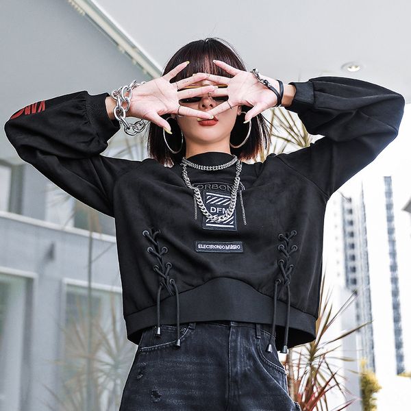 tuogu 2020 autumn sweater sweaternew loose street fashion brand drawstring stand collar velvet short sweater for women q00679 mjknb, Black
tuogu 2020 autumn sweater sweaternew loose street fashion brand drawstring stand collar velvet short sweater for women q00679 mjknb, Black
