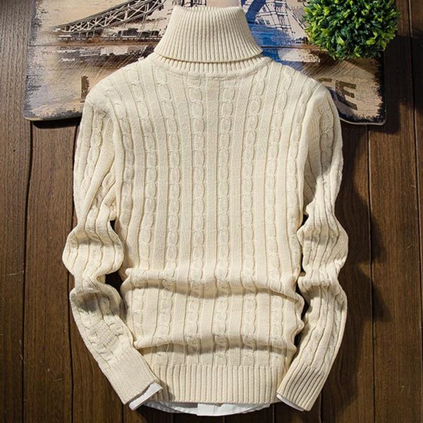 men's sweaters casual autumn winter men high collar sweater warm turtleneck striped slim fit knitting pullover clothing, White;black
men's sweaters casual autumn winter men high collar sweater warm turtleneck striped slim fit knitting pullover clothing, White;black