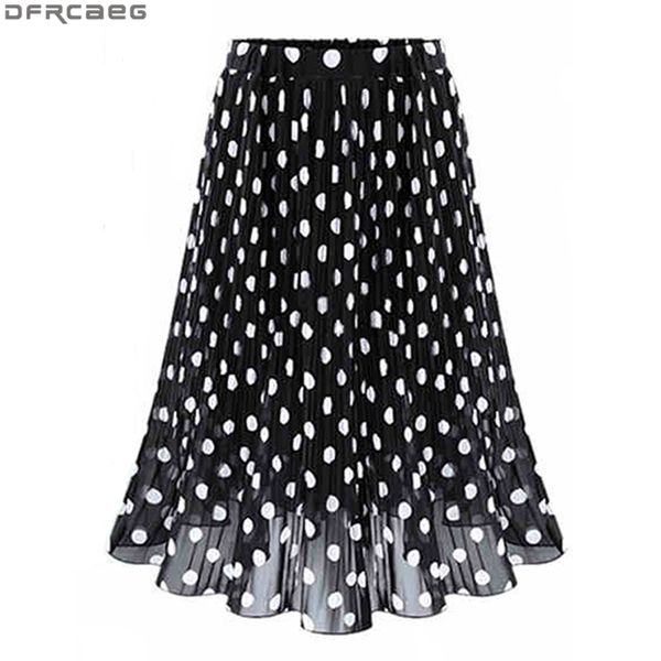 vintage black white polka dot skirt for women summer elastic waist jupe tulle femme big size faldas midi chiffon ladies skirts y200704
vintage black white polka dot skirt for women summer elastic waist jupe tulle femme big size faldas midi chiffon ladies skirts y200704