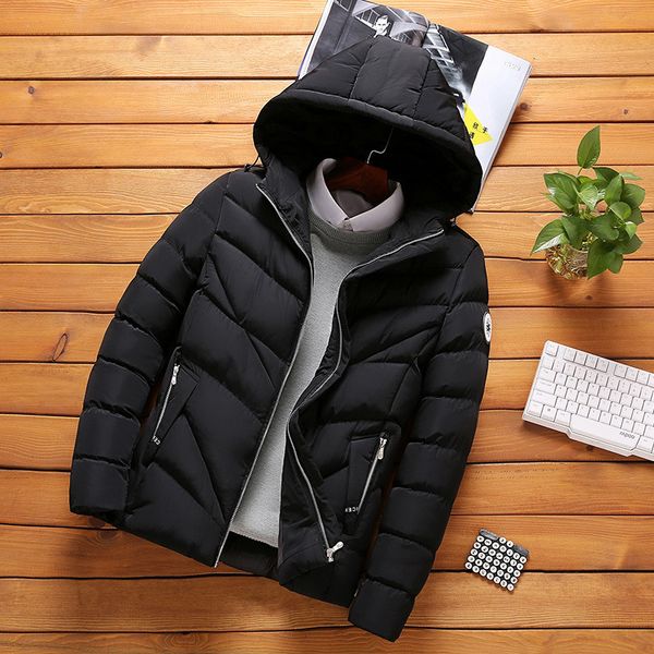 men's coat winter new thiened warm youth short fashion hooded down cotton padded jaet, Black
men's coat winter new thiened warm youth short fashion hooded down cotton padded jaet, Black