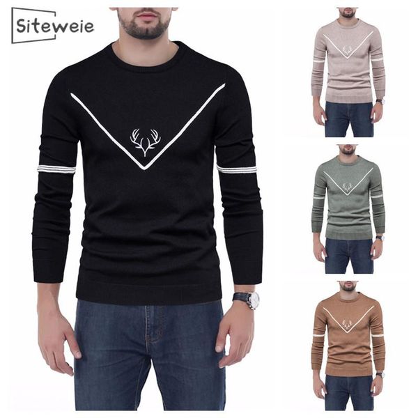 men's sweaters siteweie deer embroidered sweater pullover long sleeve o-neck knitted harajuku streetwear boys fall l529, White;black
men's sweaters siteweie deer embroidered sweater pullover long sleeve o-neck knitted harajuku streetwear boys fall l529, White;black