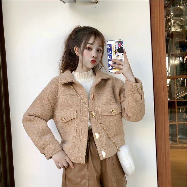 2021 new winter solid color lapels temperament geared up lamb unique hair breasted fashion pipe short fur coat 6oqj, Black;brown
2021 new winter solid color lapels temperament geared up lamb unique hair breasted fashion pipe short fur coat 6oqj, Black;brown