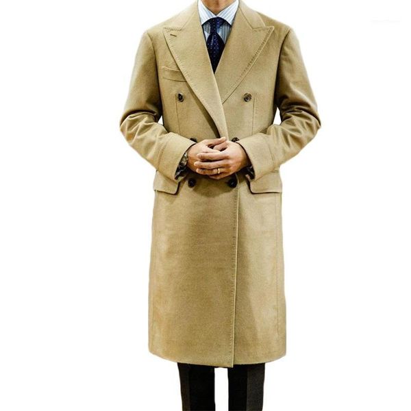 one piece men suits khaki wool cotton thick formal windbreaker outfit customized double breasted long coat1, White;black
one piece men suits khaki wool cotton thick formal windbreaker outfit customized double breasted long coat1, White;black