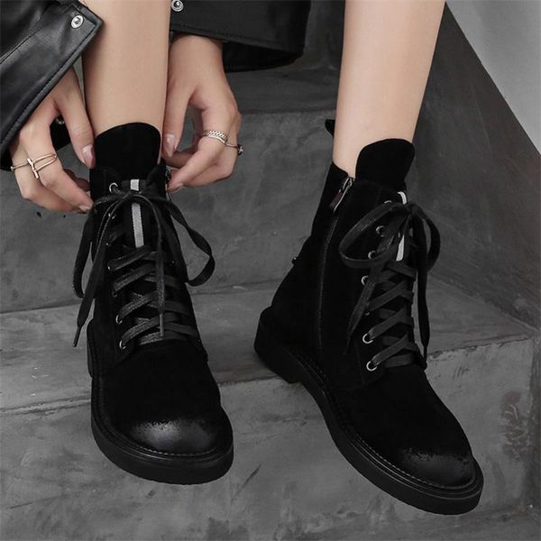 bottes femme 2020 new winter shoes women's ankle boots cow suede punk party basic women's motorcycle boots mujer, Black
bottes femme 2020 new winter shoes women's ankle boots cow suede punk party basic women's motorcycle boots mujer, Black