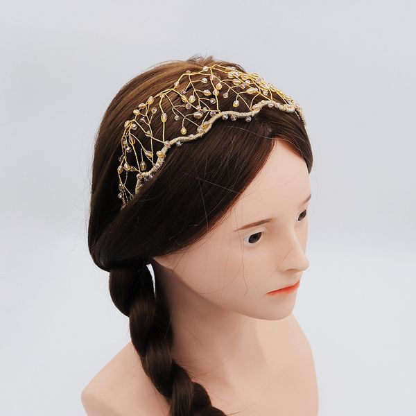 mhandmade bridal headdress miallo beaded woven design crown temperament wedding dress jewelry crystal hair band k, Silver
mhandmade bridal headdress miallo beaded woven design crown temperament wedding dress jewelry crystal hair band k, Silver