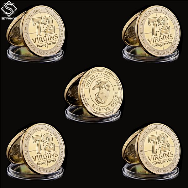5pcs usa challenge coin 72 virgins dating service usmc army marine corps gold us coin online value
5pcs usa challenge coin 72 virgins dating service usmc army marine corps gold us coin online value