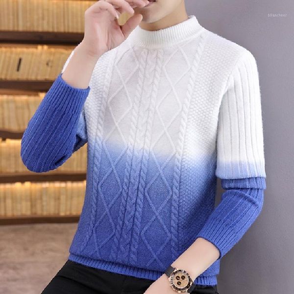 2020 men's autumn and winter half-collar sweater youth cool handsome fashion gradient color warm sweater1, White;black
2020 men's autumn and winter half-collar sweater youth cool handsome fashion gradient color warm sweater1, White;black