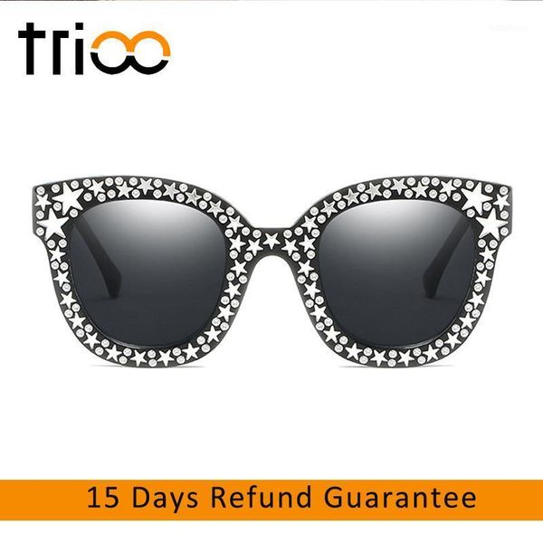 sunglasses trioo diamond star blink square female shades mirror uv400 protection sun glasses for women high fashion brand design1, White;black
sunglasses trioo diamond star blink square female shades mirror uv400 protection sun glasses for women high fashion brand design1, White;black