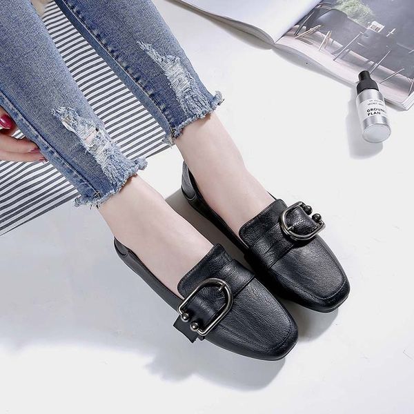 2021 new fall metal women's quality leather shoes jsja, Black
2021 new fall metal women's quality leather shoes jsja, Black