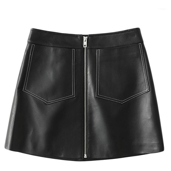 size s m l xl zipper genuine leather midi skirt for women female fashion sheepskin fur short skirts with pocket black1, Black
size s m l xl zipper genuine leather midi skirt for women female fashion sheepskin fur short skirts with pocket black1, Black