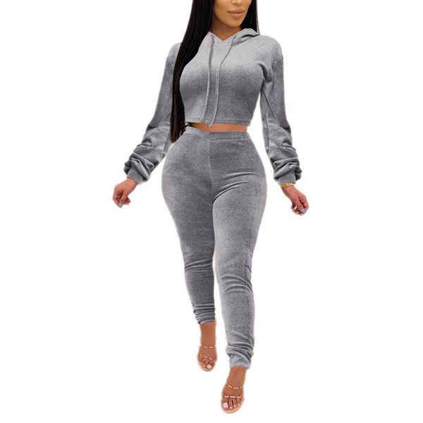 women's tracksuits woman\u00b4s 2 pcs autumn winter suit, long sleeve bare midriff short hoodie with drawstring, slim elastic pencil pa, Gray
women's tracksuits woman\u00b4s 2 pcs autumn winter suit, long sleeve bare midriff short hoodie with drawstring, slim elastic pencil pa, Gray