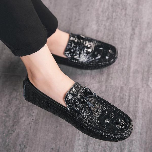 men's loafers slip on men genuine leather shoes luxury casual fashion flats comfortable trend brand men driving shoes moccasins, Black
men's loafers slip on men genuine leather shoes luxury casual fashion flats comfortable trend brand men driving shoes moccasins, Black